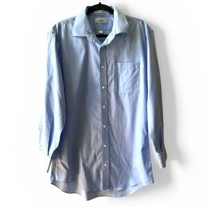 SOREN Non-Iron Stretch Button Up Long Sleeve Shirt Men's16/32-33 Light Blue NWOT